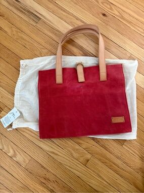 NEW ! JOJI & Co. Leather Cranberry Tote